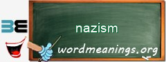 WordMeaning blackboard for nazism